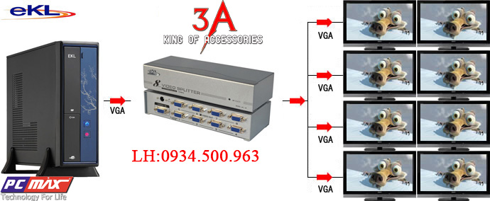 Bộ Splitter VGA EKL-98