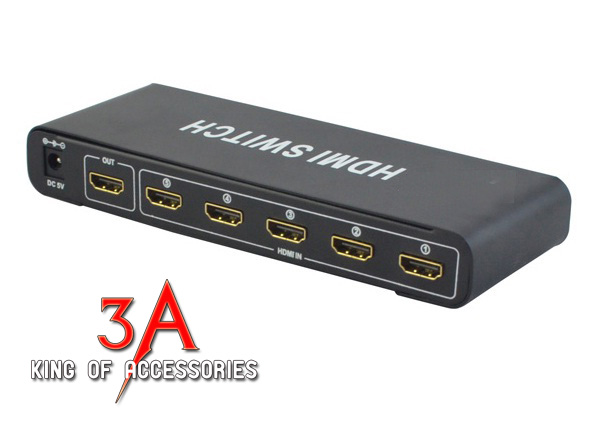 Box gộp tín hiệu HDMI 5 vào 1 ra EKL điều khiển từ xa