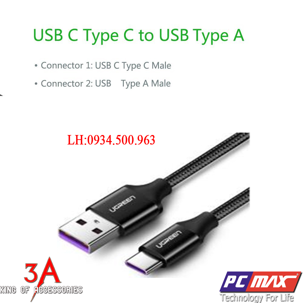 Cáp sạc cổng USB to USB type C