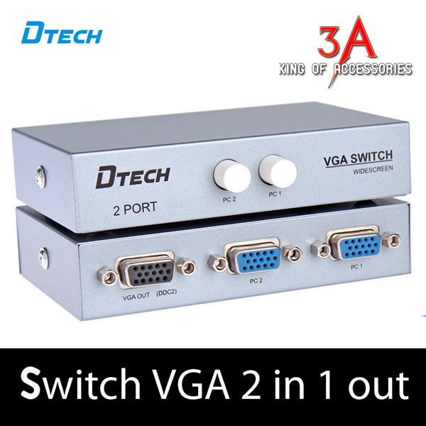 Switch vga 2 vào 1 ra chính hãng Dtech DT-7032 