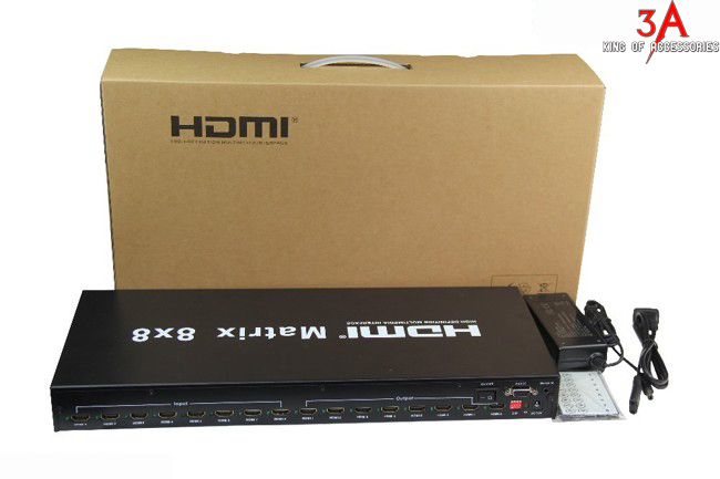 HDMI Matrix 8x8 hộ trợ 3D, 4K*2K HDMI8x8 chính hãng OMEGA