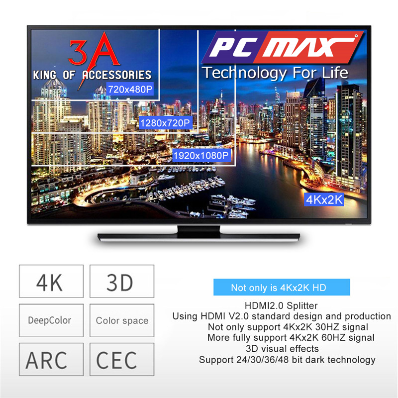  Bộ chia HDMI 1 vào 10 ra cao cấp chính hãng PCMAX tại Hà nội PCM-S110