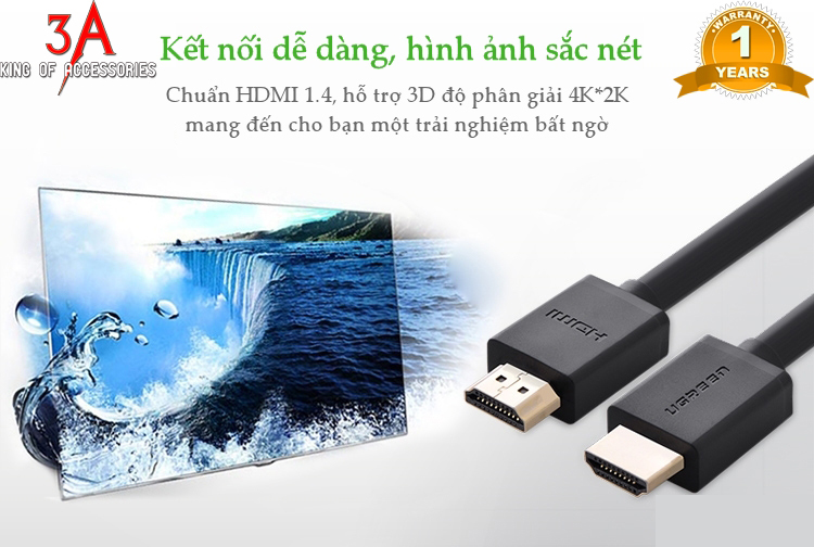 Dây HDMI 10m Ugreen 10110 cao cấp chính hãng - 1