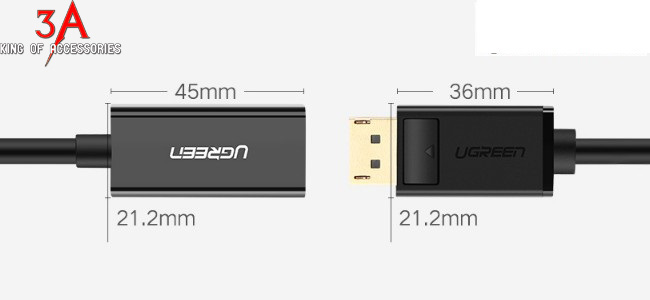 Cáp chuyển đổi Displayport sang HDMI Ugreen 40362 cao cấp chính hãng