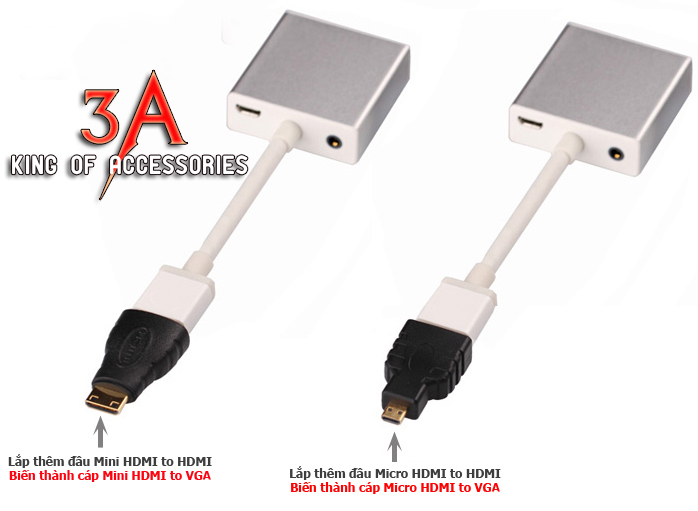 Cáp chuyển HDMI sang VGA có Audio chính hãng Z-Tek