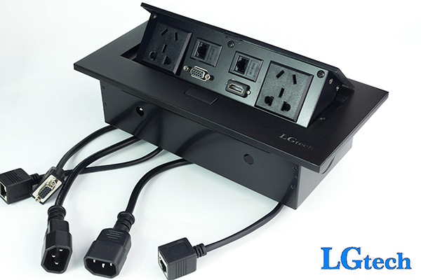 Ổ cắm điện đa năng có cổng VGA, LAN, HDMI và audio LGTECH OD2HVL2