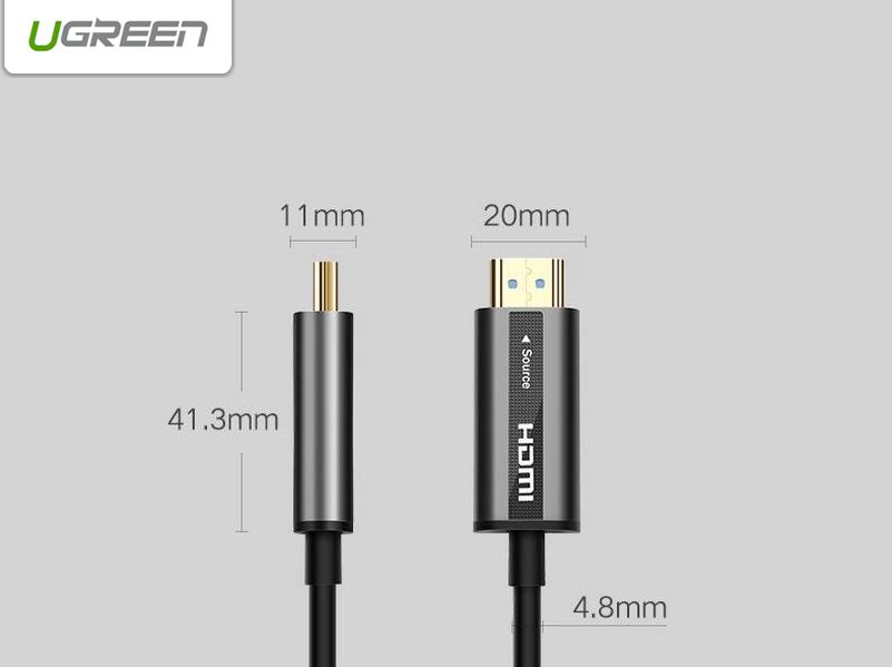 Cáp HDMI 2.0 sợi quang dài 30m chính hãng Ugreen 50217