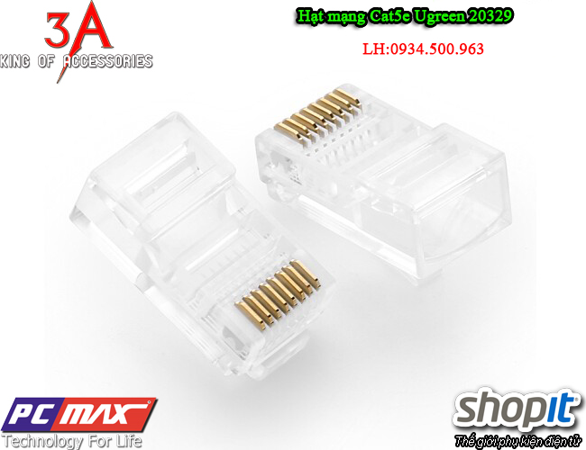 Hạt đầu đây mạng  RJ45 cat5e chất lượng cao chính hãng Ugreen 20331