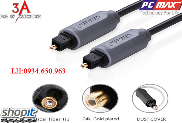  Cáp audio quang 2M chính hãng Ugreen 10770 (Optical Toslink Cable)