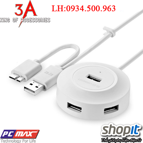  Bộ chia cổng USB 2.0 4 cổng hỗ trợ OTG chính hãng Ugreen 20276