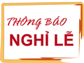 Thông báo nghỉ lễ giỗ tổ Hùng Vương 2016