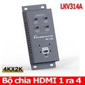 Bộ chia HDMI 1 ra 4 Lenkeng LKV314A hỗ trợ 2K x 4K