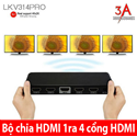 Bộ chia HDMI 4 cổng hỗ trợ trình chiếu 4K*2K - Lenkeng LKV314PRO