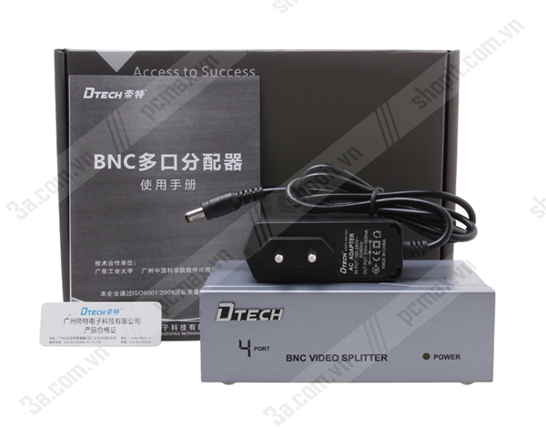 Bộ chia BNC, chia camera 4 cổng DT-7104 chính hãng Dtech