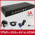 Bộ chuyển đổi Component, AV và VGA sang HDMI Chính hãng LengKeng LKV353