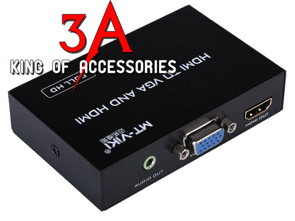 Bộ chuyển đổi HDMi sang VGA và HDMI có audio chính hãng MT-HV03