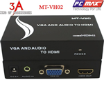 Bộ chuyển đổi VGA + Audio sang HDMI chính hãng MT-Viki MT-VH02