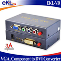Bộ chuyển đổi VGA, Component to DVI cao cấp chính hãng EKL-VD