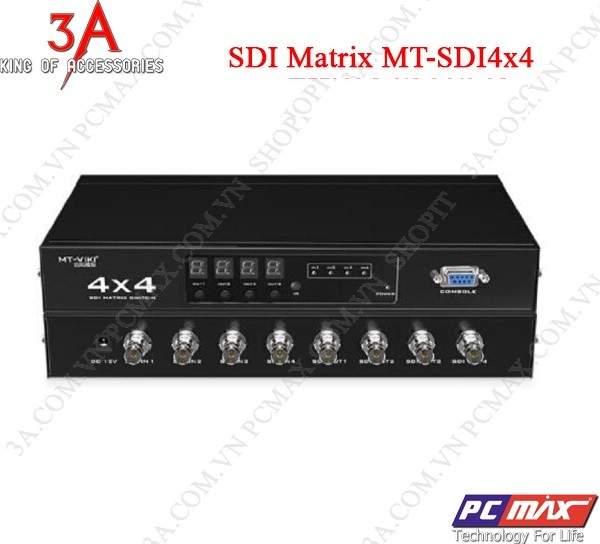 Bộ gộp , chia tín hiệu SDI matrix 4 vào 4 ra chính hãng MT-Viki MT-SDI4x4