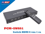 Bộ gộp tín hiệu HDMI 8x1 chính hãng PCMAX PCM-SW-801
