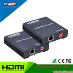 Bộ khuếch đại HDMI , kéo dài HDMI bằng cáp mạng Cat5e/6 cao cấp PCMAX PCM-ES02v