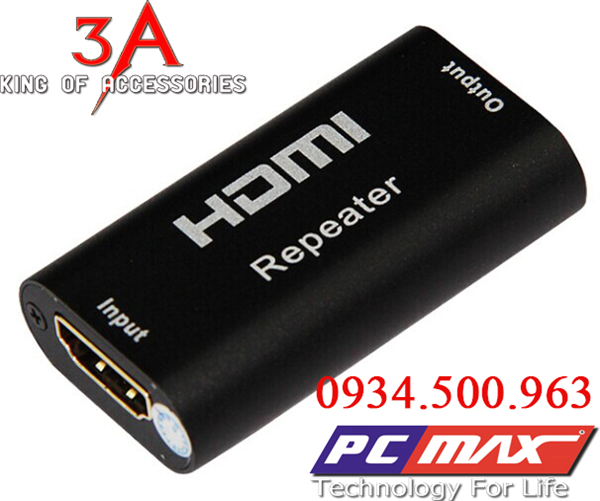 Bộ khuếch đại HDMI Repeater Cổng Female to Female 40m chính hãng PCMAX PCM-RE01