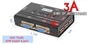 Bộ Switch KVM VGA 4 cổng USB chất lượng cao chính hãng MT ViKI MT -460KL