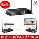 Bộ thu phát hdmi không dây 200m cho laptop, pc Lenkeng LKV388A