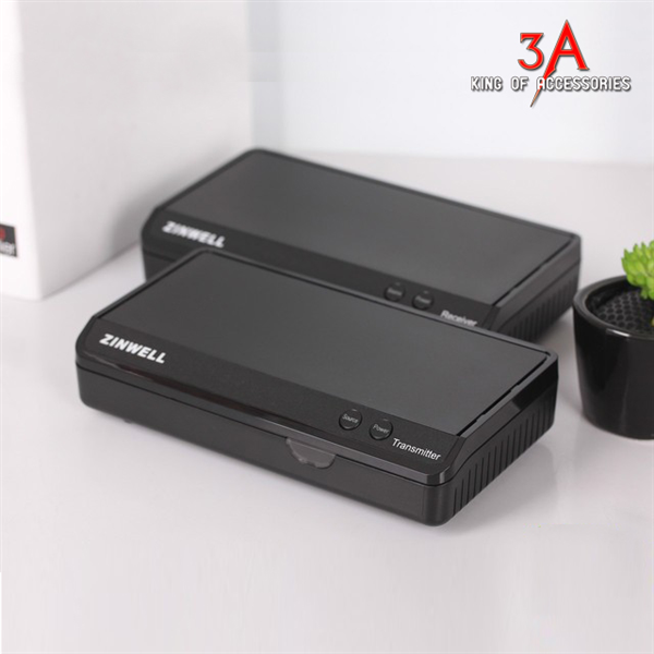 Bộ thu phát HDMI không dây cao cấp chính hãng Zinwell PHD-500 - Powerline made in taiwan