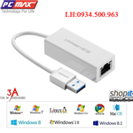 Cáp chuyển đổi USB 3.0 sang LAN tốc độ Gigabit Ugreen 20255 (White)