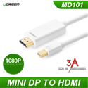 Cáp chuyển mini DisplayPort to HDMI cho Macbook, Macbook Pro chính hãng Ugreen MD101