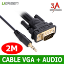 Cáp VGA + audio 2m cao cấp Ugreen VG102 11626