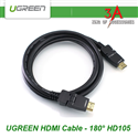 Cáp HDMI cao cấp xoay 180 độ chính hãng Ugreen HD105