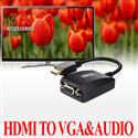 Cáp hdmi to vga và audio chính hãng unitek Y-5304