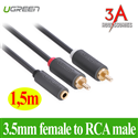 Cáp loa 3.5mm sang RCA, 2 đầu hoa sen dài 1,5m Ugreen 10548