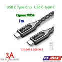 Cáp USB 3.1 Type-C bọc hợp kim dài 1m hỗ trợ sạc nhanh chính hãng Ugreen 50224