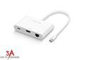 Cáp USB type C ra HDMI, hub USB, LAN ethernet chính hãng Ugreen 30440