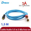 Dây kết nối loa với máy tính jack 3.5 sang hoa sen DT-6211