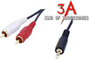 Dây loa 1 ra 2 đầu hoa sen - RCA ( đỏ/trắng ) 5m