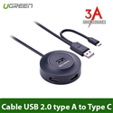 USB 2.0 Hub 4 Ports with OTG chính hãng Ugreen 20278